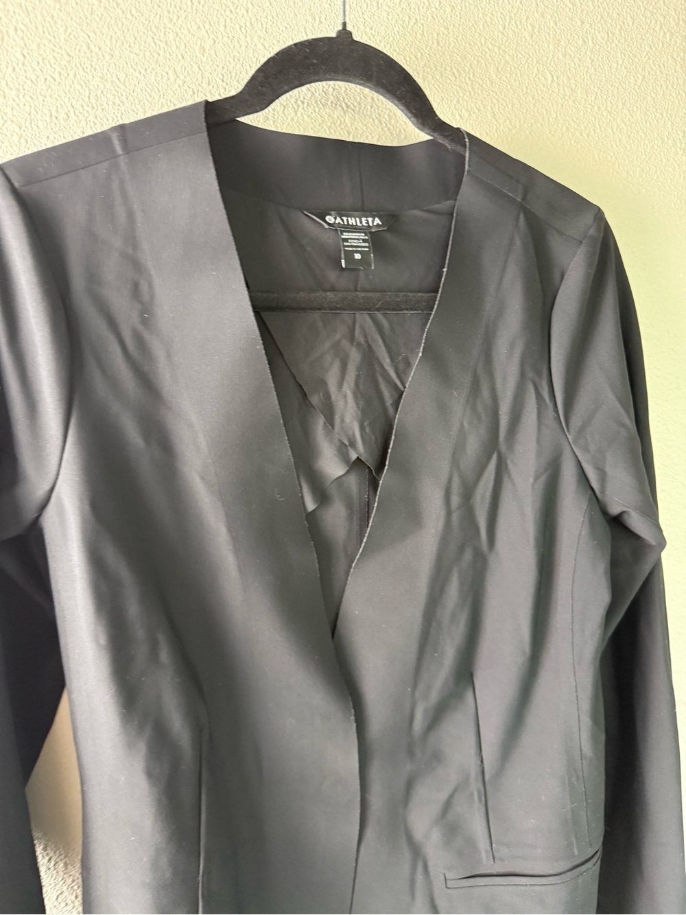 Athleta Avenue Blazer Jacket Black Business Athleisure Casual Women’s Size 10 - Picture 5 of 16